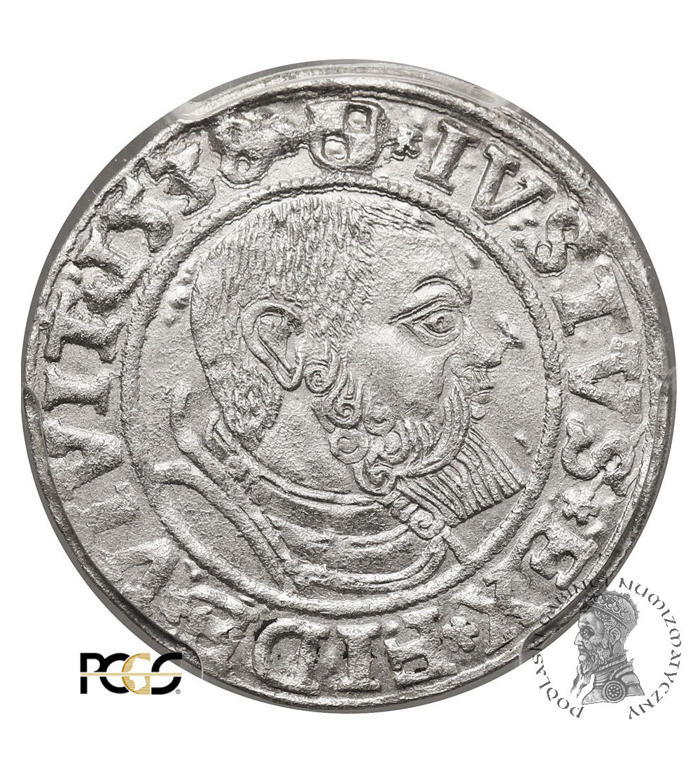 Prusy Książęce. Albrecht Hohenzollern, 1525-1568. Grosz 1538, Królewiec - PCGS MS 62