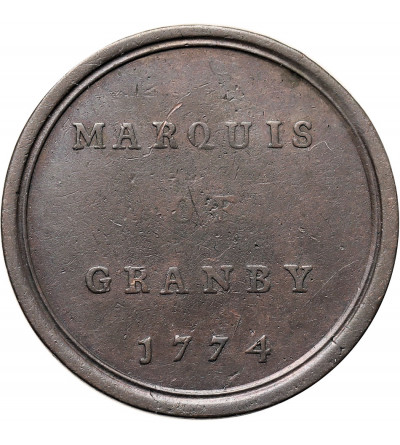 Wielka Brytania. Medal / żeton 1774 upamiętniający Johna Mannersa, markiza Granby (1721-70), John Kirk