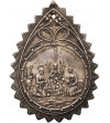 Russia, Nicholas II 1894-1917. Silver baptismal medal (pendant) in the shape of a teardrop