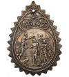 Rosja, Mikołaj II 1894 - 1917. Srebrny medal chrzcielny (wisiorek) w kształcie łzy