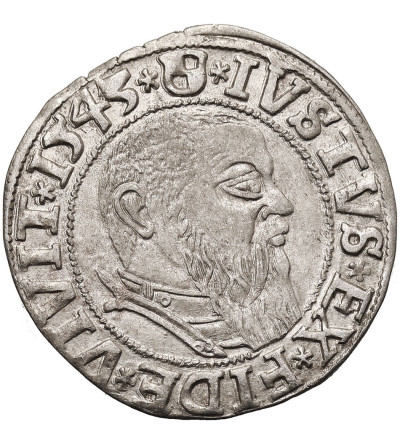 Prusy Książęce. Albrecht Hohenzollern, 1525-1568. Grosz 1543, Królewiec