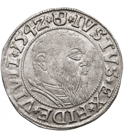 Prusy Książęce. Albrecht Hohenzollern, 1525-1568. Grosz 1542, Królewiec