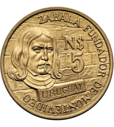 Uruguay. 5 Nuevos Pesos (5 UYN) 1976, 250th Anniversary of the Founding of Montevideo