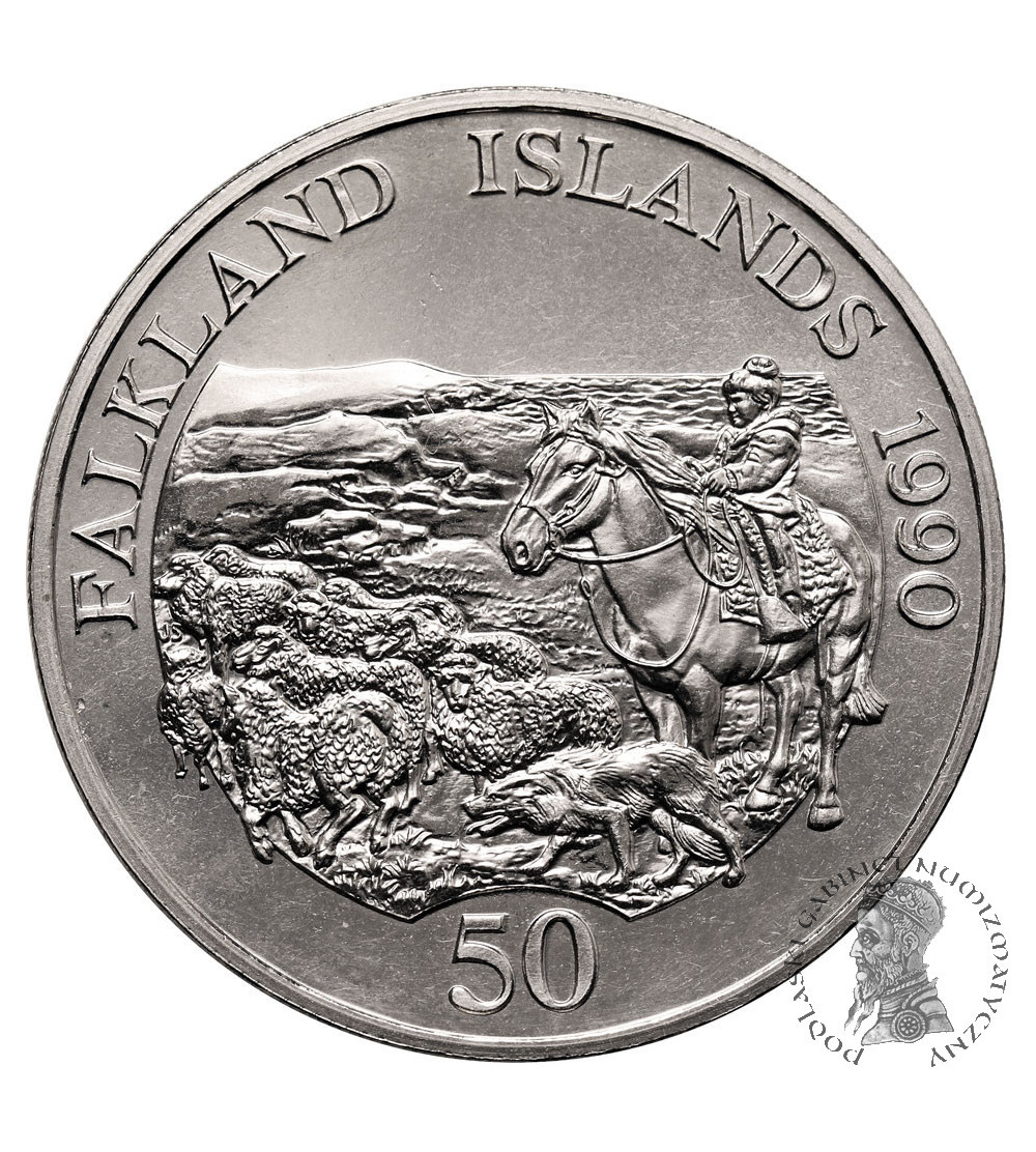 Falkland Islands. 50 Pence 1990, Children's Fund