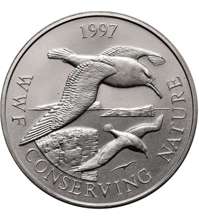 Falkland Islands. 50 Pence 1997, Black-browed Albatross, WWF Conserving Nature Series