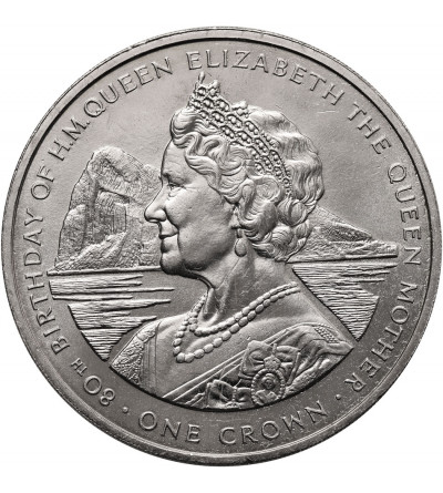 Gibraltar. 1 Crown 1980, 80th Anniversary of the Birth of the Queen Mother