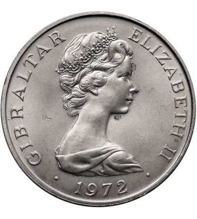 Gibraltar. 25 New Pence 1972, 25th Wedding Anniversary of Queen Elizabeth II and Prince Philip