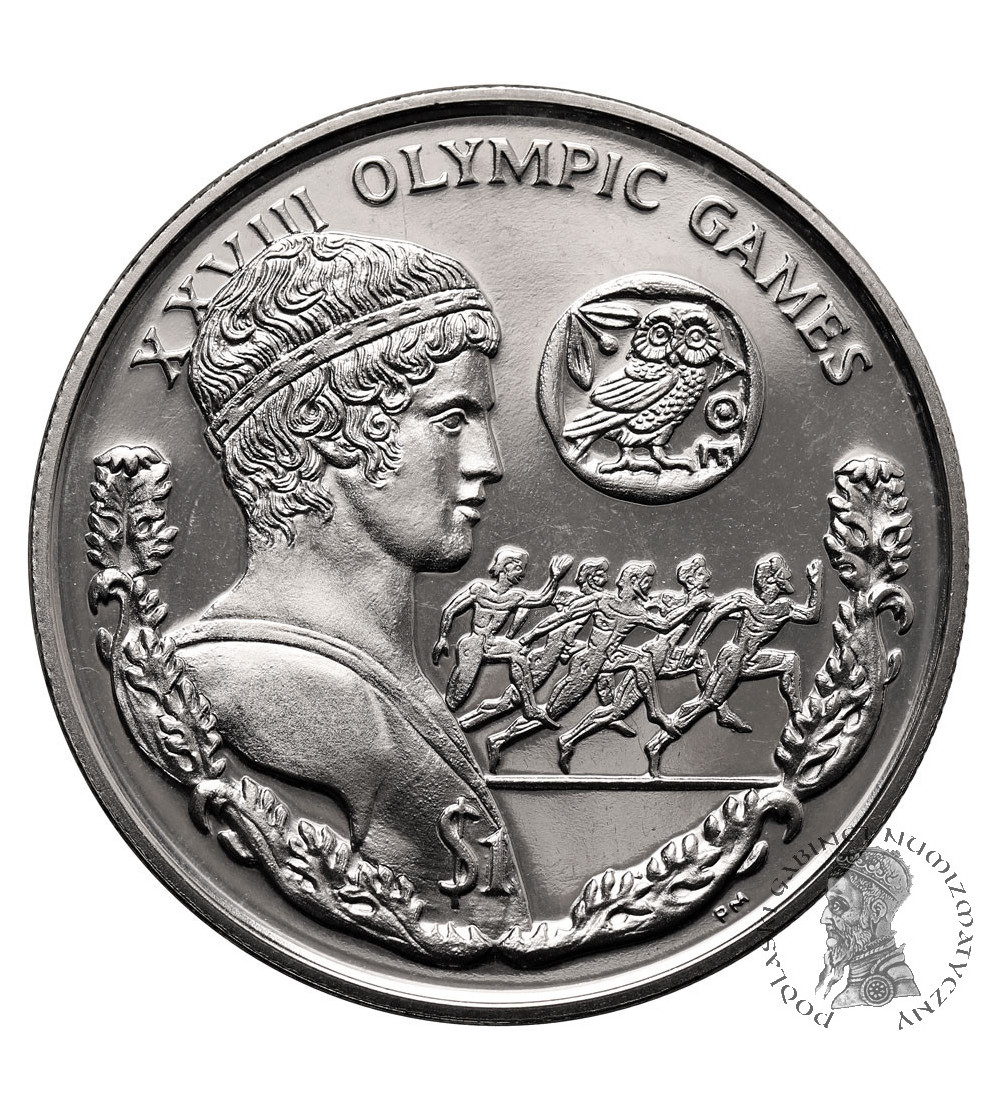 British Virgin Islands. 1 Dollar 2004, XXVIII Summer Olympic Games in Athens