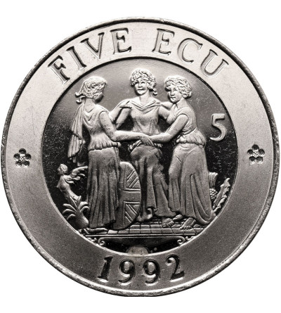 Great Britain. 5 Ecu 1992, Three Graces