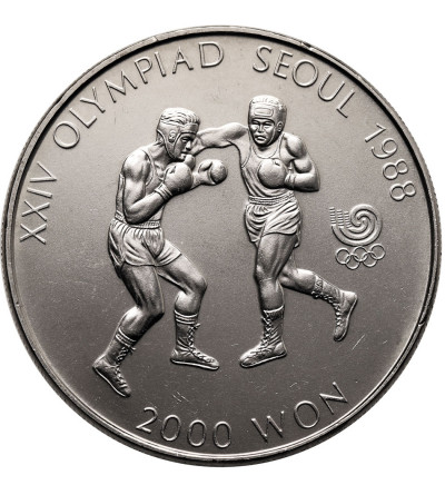 Korea Południowa. 2000 Won 1986, XXIV Igrzyska Olimpijskie w Seulu 1988, Boks