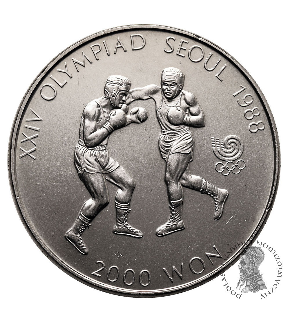 Korea Południowa. 2000 Won 1986, XXIV Igrzyska Olimpijskie w Seulu 1988, Boks