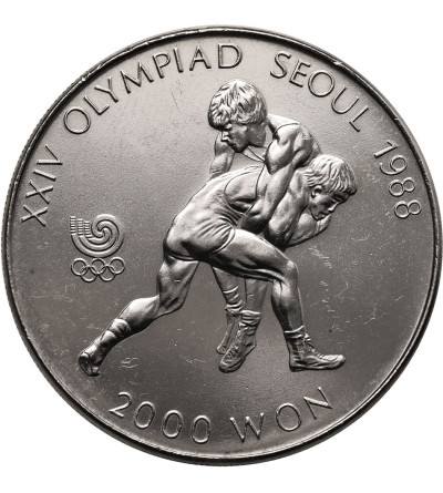 Korea Południowa. 2000 Won 1987, XXIV Igrzyska Olimpijskie w Seulu 1988, Zapasy