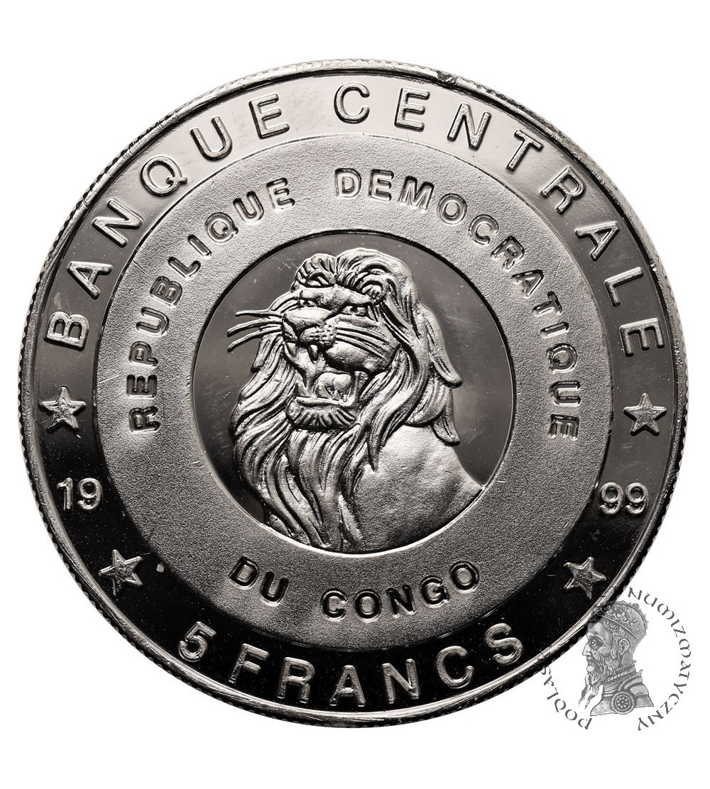 Kongo, Republika Demokratyczna. 5 franków 1999, Królowa Louisa-Maria - Belgia