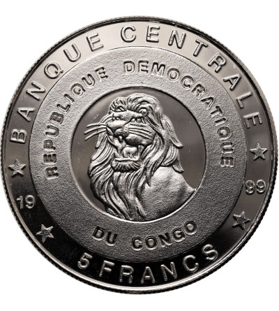 Congo, Democratic Republic. 5 Francs 1999, Leopold III King of Belgium - Multicolor