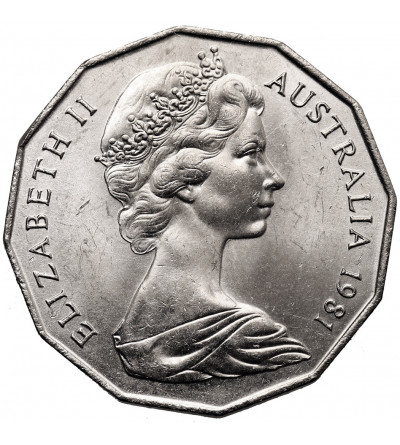 Australia. 50 Cents 1981, Wedding of Prince Charles and Lady Diana