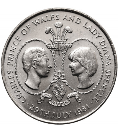 Tristan da Cunha. 25 Pence / 1 Crown 1981, Wedding of Prince Charles and Lady Diana