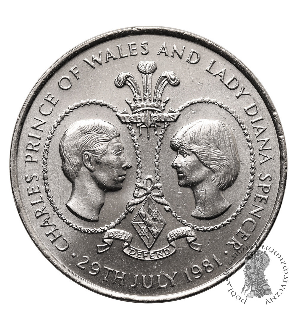 Tristan da Cunha. 25 Pence / 1 Crown 1981, Wedding of Prince Charles and Lady Diana