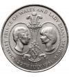 Tristan da Cunha. 25 Pence / 1 Crown 1981, Wedding of Prince Charles and Lady Diana