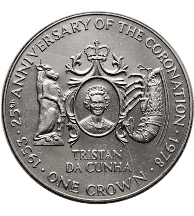 Tristan da Cunha. 1 Crown 1978, 25th Anniversary of the Coronation of Queen Elizabeth II