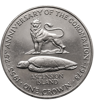 Ascension Island. 1 Crown 1978, 25th Anniversary of the Coronation of Queen Elizabeth II