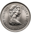 Falkland Islands. 50 Pence / 1 Crown 1977, 25th Anniversary of Queen Elizabeth II's accession to the throne