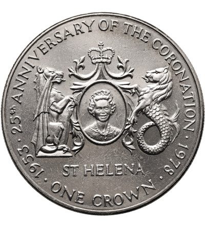 St. Helena Island. 1 Crown 1978, 25th Anniversary of the Coronation of Queen Elizabeth II