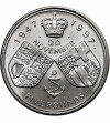 Great Britain. 5 Pounds 1997, 50th Wedding Anniversary of Queen Elizabeth II and Prince Philip