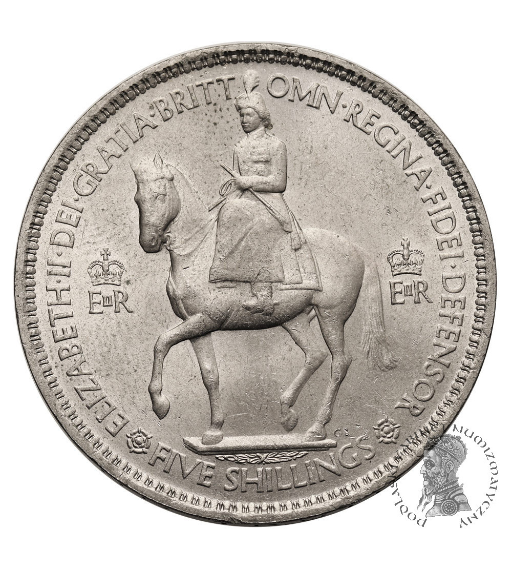 Great Britain. 5 Shillings 1953, Coronation of Queen Elizabeth II