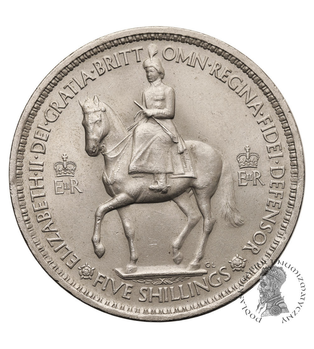 Great Britain. 5 Shillings 1953, Coronation of Queen Elizabeth II