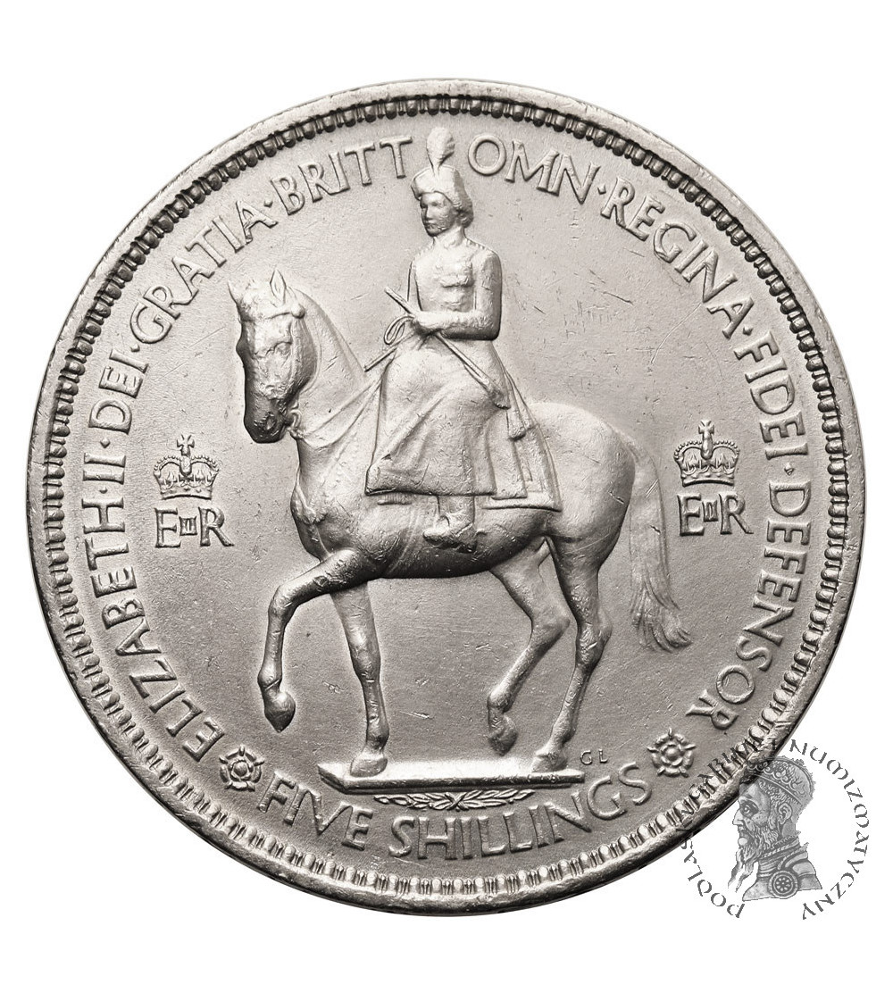 Great Britain. 5 Shillings 1953, Coronation of Queen Elizabeth II