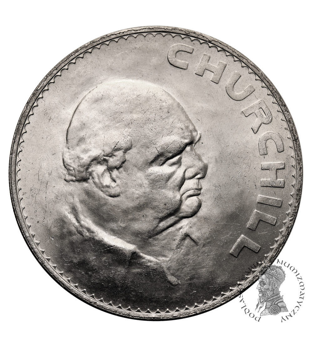 Great Britain. 25 Pence / 1 Crown 1965, Death of Sir Winston Churchill