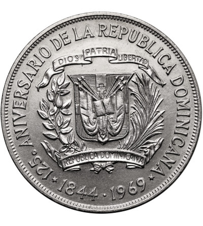 Dominikana. 1 Peso 1969, 125 Rocznica powstania Republiki Dominikańskiej