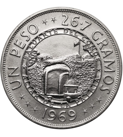 Dominikana. 1 Peso 1969, 125 Rocznica powstania Republiki Dominikańskiej