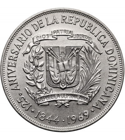 Dominikana. 1 Peso 1969, 125 Rocznica powstania Republiki Dominikańskiej