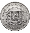 Dominican Republic. 1 Peso 1969, 125th Anniversary of the Dominican Republic