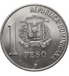 Dominican Republic. 1 Peso 1988, Sailing with the ships Santa Maria, Pinta and Niña