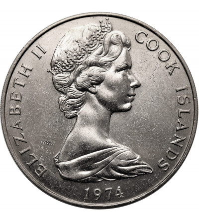 Cook Islands. 1 Dollar 1974, Elizabeth II