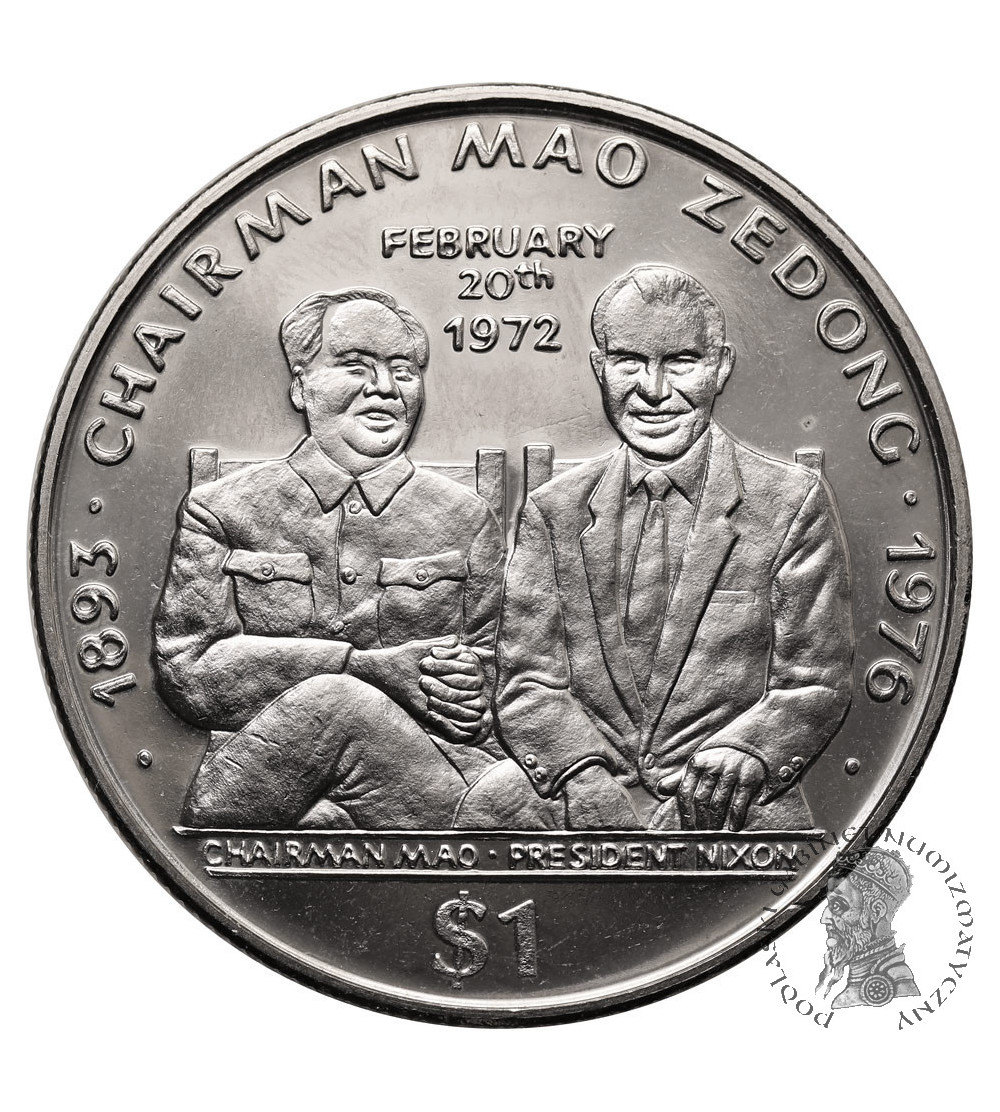 Liberia. 1 dolar 1996, Przewodniczący Mao Zedong