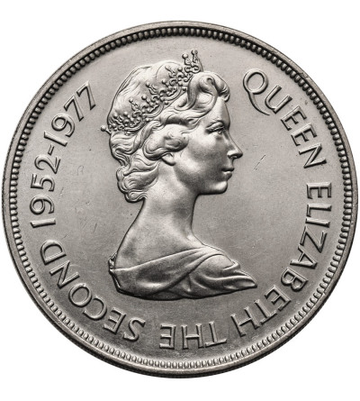 Gibraltar. 25 Pence / 1 Crown 1977, 25th Anniversary of the Accession to the Throne of Queen Elizabeth II