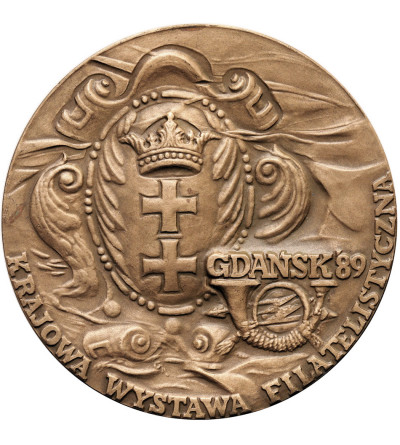 Polska, PRL (1952-1989). Medal 1989, Krajowa Wystawa Filatelistyczna "50 Rocznica Wojny Obronnej 1939