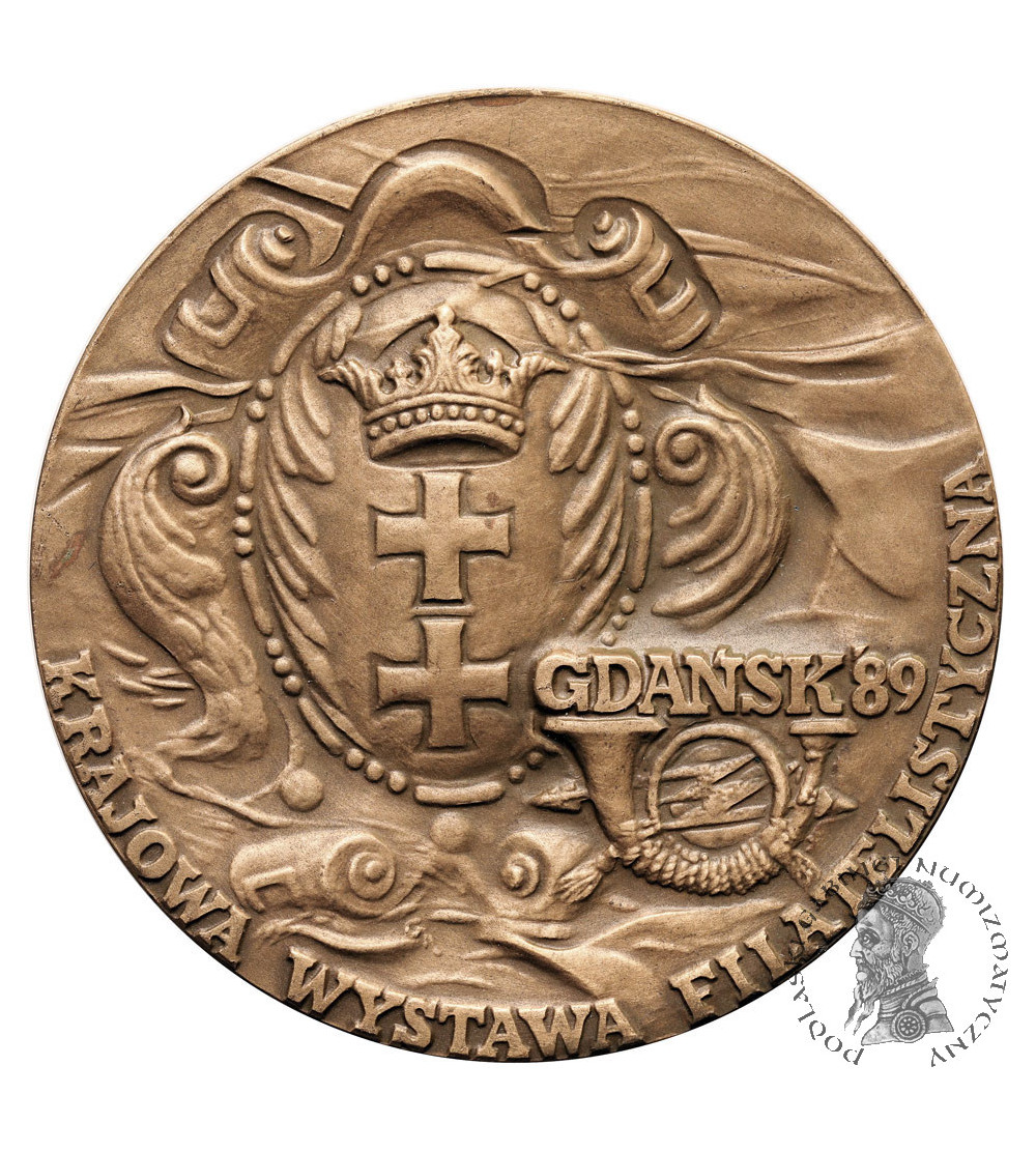 Polska, PRL (1952-1989). Medal 1989, Krajowa Wystawa Filatelistyczna "50 Rocznica Wojny Obronnej 1939