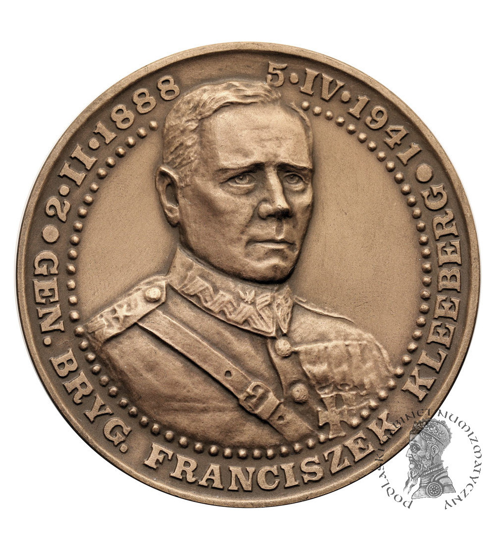 Poland, PRL (1952-1989). Medal 1989, General Franciszek Kleeberg, Battle of Kock 1939, T.W.O.