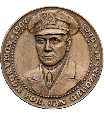 Polska. Medal 1990, Komandor Por. Jan Grudziński, ORP ,,ORZEŁ", T.W.O.