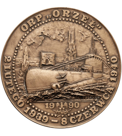 Poland. Medal 1990, Commander Lt. Jan Grudzinski, ORP "ORZEŁ", T.W.O.