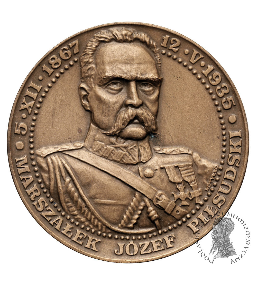 Polska, PRL (1952-1989). Medal 1988, Marszałek Józef Piłsudski, Odzyskanie Niepodległości 11 listopada 1918, T.W.O.