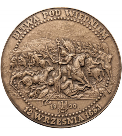 Poland. Medal 1990, Jan III Sobieski, Battle of Vienna, T.W.O. series