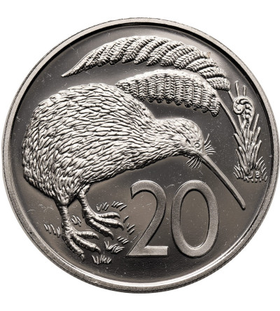 Nowa Zelandia. 20 centów 1982, Kiwi - Proof