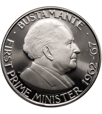 Jamaica. 1 Dollar 1971, First Prime Minister Sir Alexander Bustamante