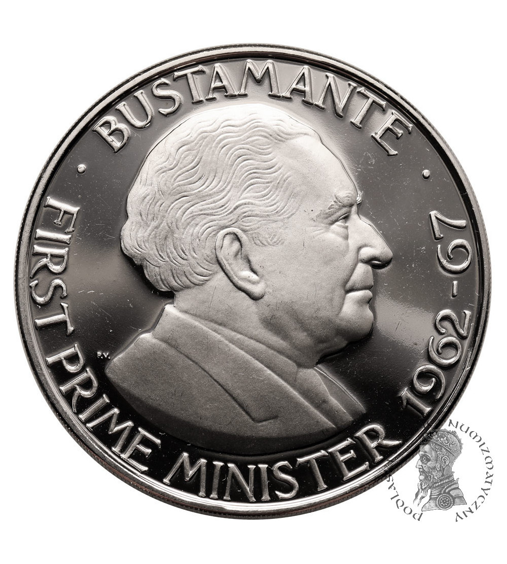 Jamaica. 1 Dollar 1971, First Prime Minister Sir Alexander Bustamante