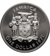 Jamaica. 1 Dollar 1971, First Prime Minister Sir Alexander Bustamante